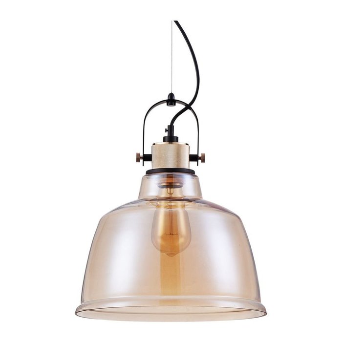 Подвесной светильник Irving с плафоном из стекла янтарного цвета - лучшие Подвесные светильники в INMYROOM