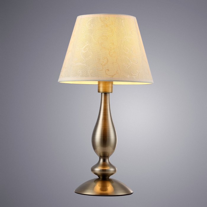 Настольная лампа с кремовым абажуром - купить Настольные лампы по цене 6470.0