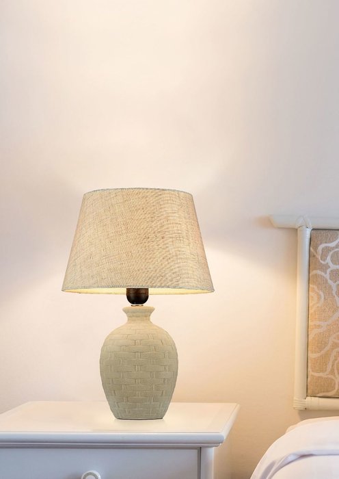 Настольная лампа Adeline с бежевым абажуром - купить Настольные лампы по цене 3861.0