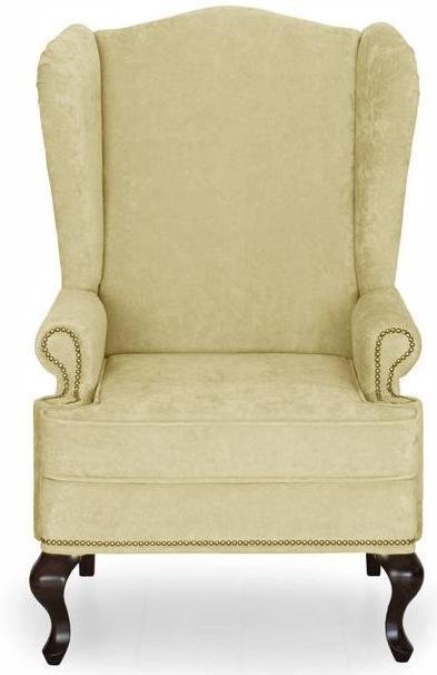 Кресло английское Биг Бен с ушками дизайн 20 бежевого цвета - купить Интерьерные кресла по цене 30150.0