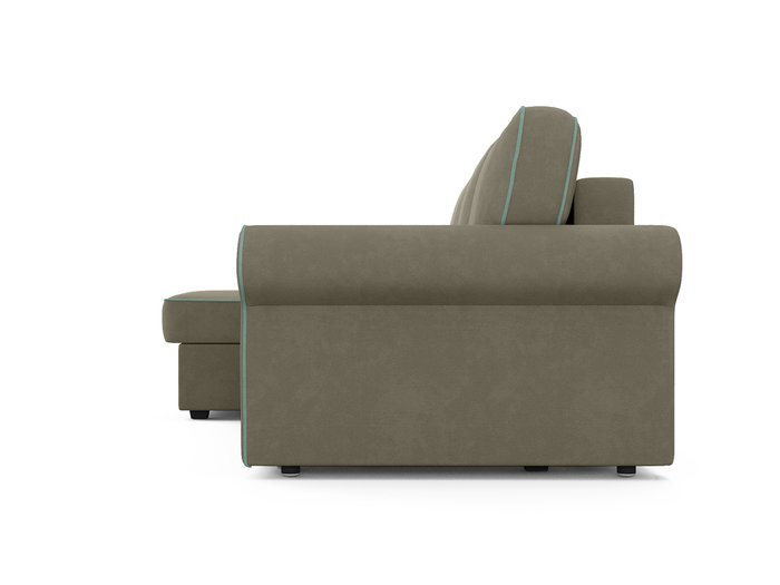 Угловой диван-кровать левый Tulon бежево-серого цвета - лучшие Угловые диваны в INMYROOM