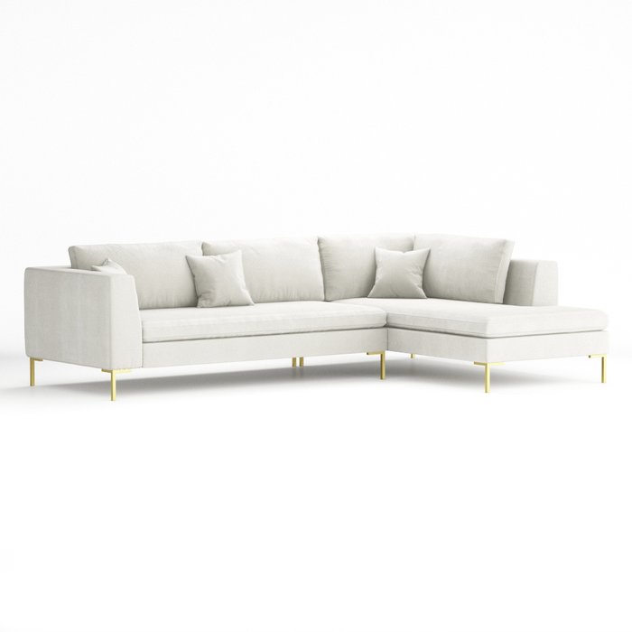 Угловой диван Kona белого цвета  - купить Угловые диваны по цене 153700.0