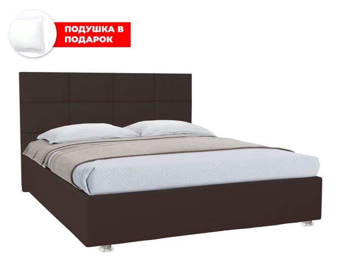 Кровать Ларди 160х200 темно-коричневого цвета с подъемным механизмом