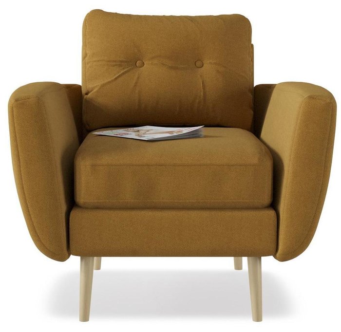 Кресло Норфолк горчичного цвета - купить Интерьерные кресла по цене 12010.0