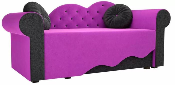 Диван-кровать Тедди черно-фиолетового цвета 