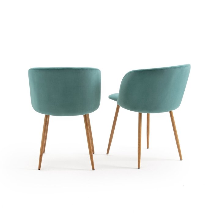 Комплект из двух стульев Lavergne зеленого цвета - купить Обеденные стулья по цене 32614.0