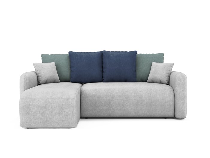Угловой раскладной диван Arti левый светло-серого цвета
