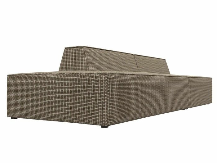 Прямой модульный диван Монс Модерн коричнево-бежевого цвета левый - лучшие Прямые диваны в INMYROOM