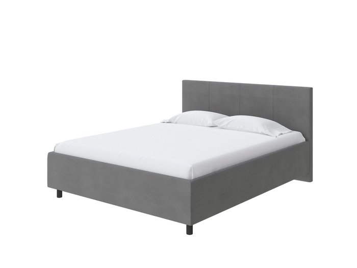 Кровать Como Veda 3 180х200 серого цвета (велюр)