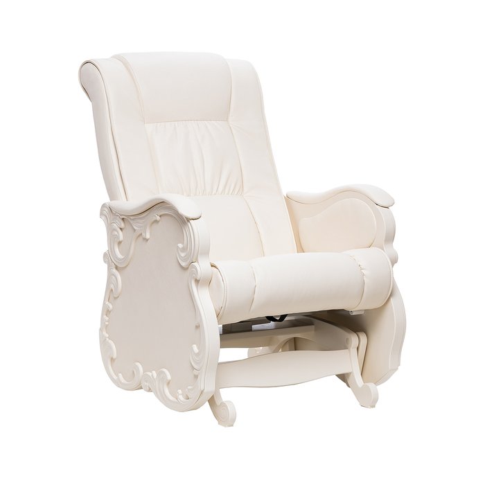 Кресло-глайдер Версаль молочного цвета 