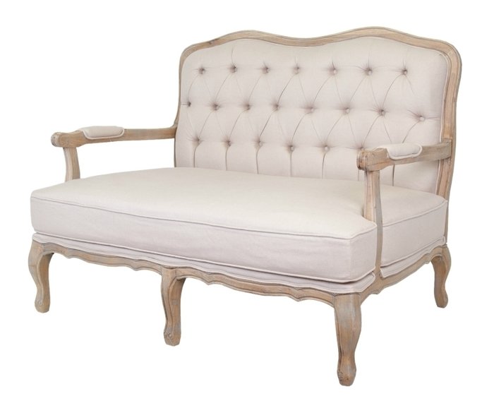 Двухместный диван Yareli с резными ножками - купить Прямые диваны по цене 128500.0