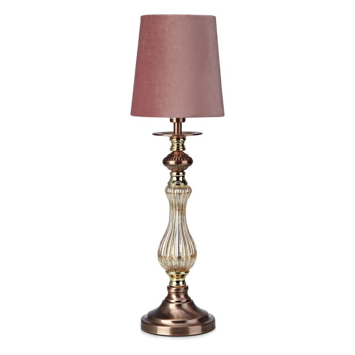 Настольная лампа Heritage с розовым абажуром