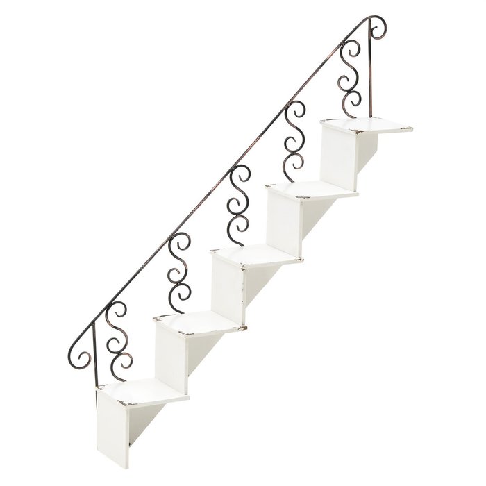 Полка-лестница белого цвета