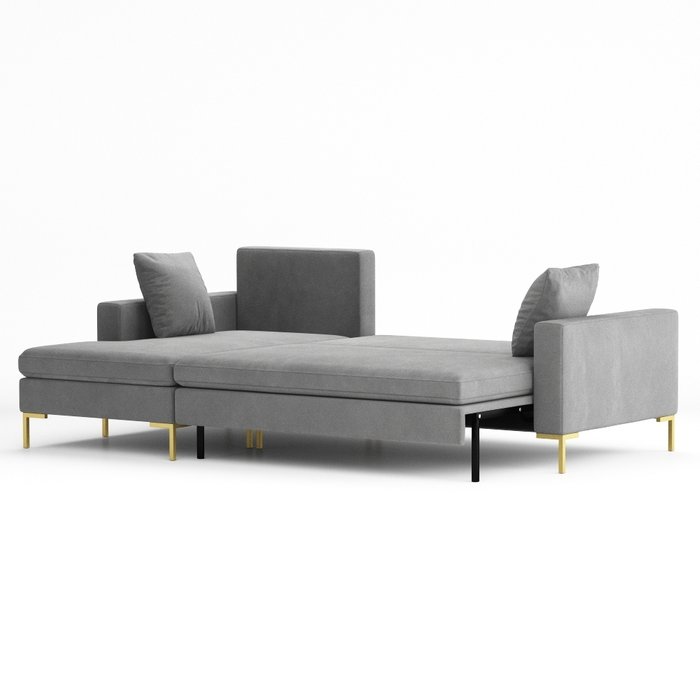 Угловой-диван Kona серого цвета - лучшие Угловые диваны в INMYROOM