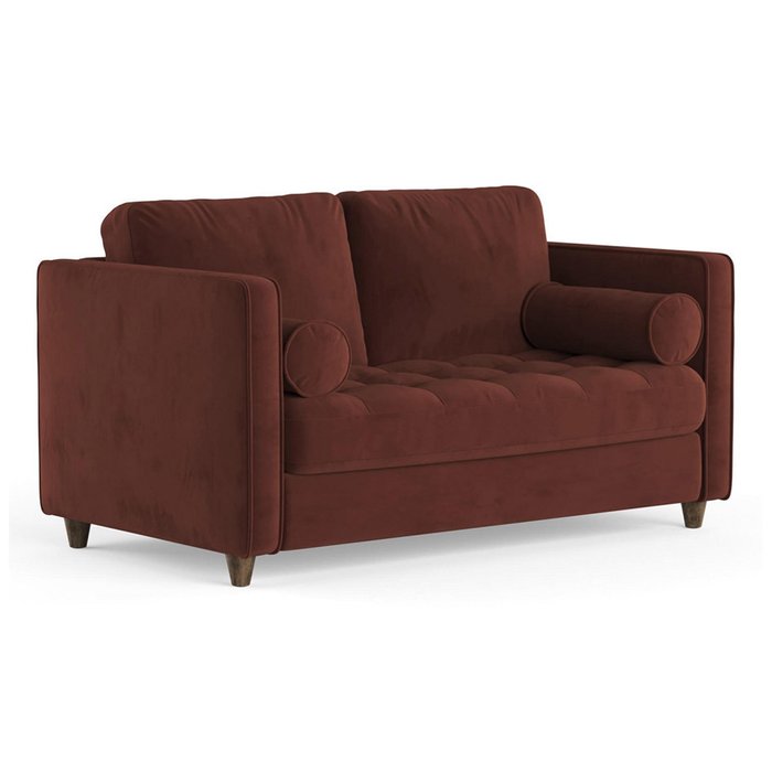 Двухместный раскладной диван Scott MTR бордового цвета - купить Прямые диваны по цене 62100.0