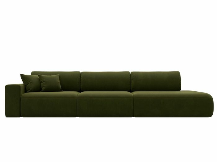 Диван-кровать Лига 036 Модерн Лонг зеленого цвета с левым подлокотником - купить Прямые диваны по цене 96999.0