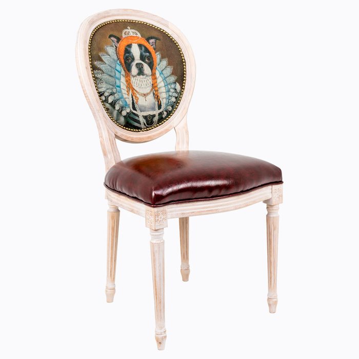 Стул Музейный экспонат версия 32 Елизавета I с сидением из экокожи - купить Обеденные стулья по цене 29000.0