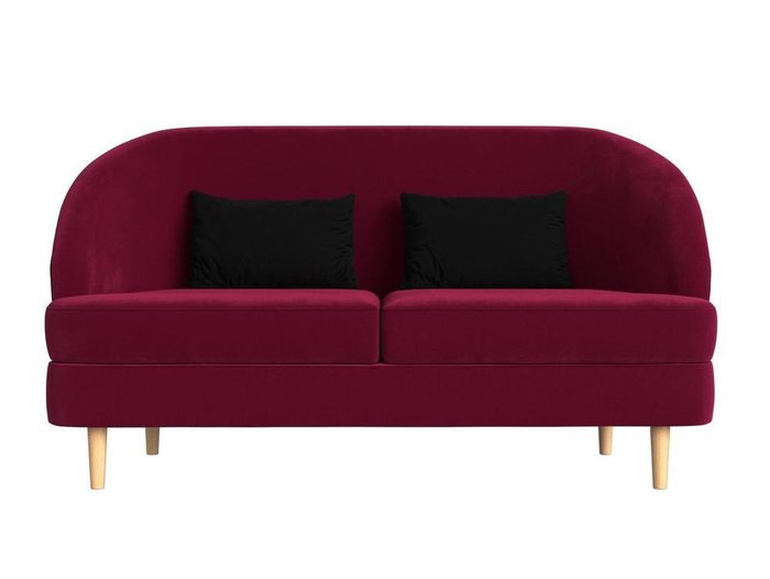 Диван Атико бордового цвета - купить Прямые диваны по цене 26990.0
