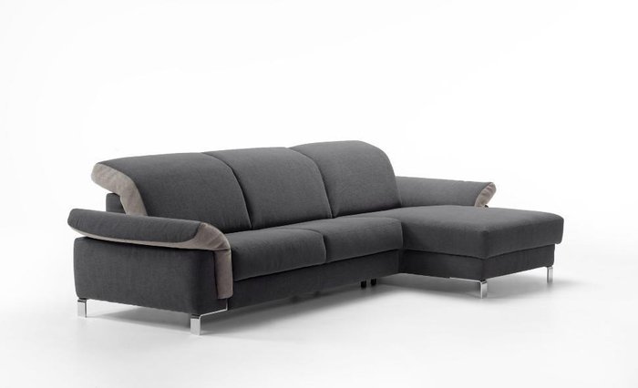 Угловой диван-кровать Helena темно-серого цвета - лучшие Угловые диваны в INMYROOM