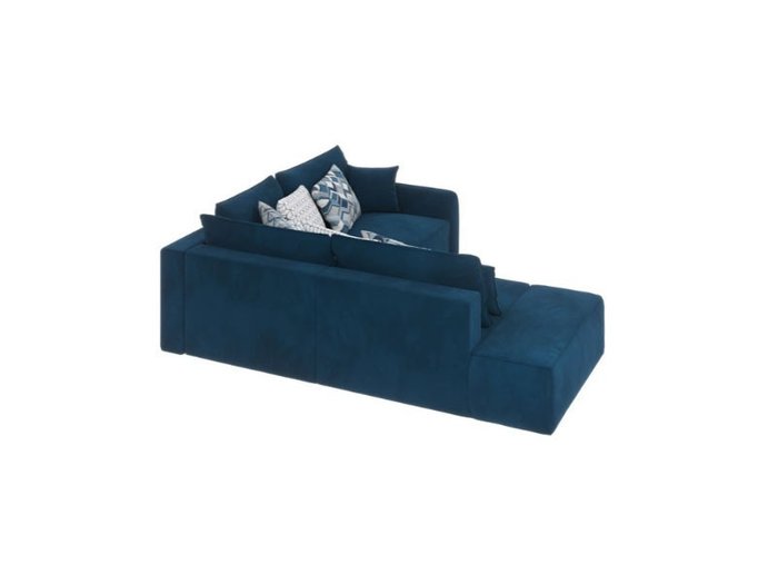 Угловой диван-кровать Портленд синего цвета - лучшие Угловые диваны в INMYROOM