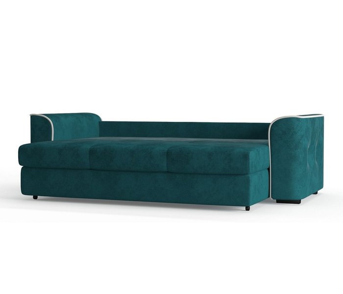 Диван-кровать Нордленд в обивке из велюра темно-зеленого цвета - лучшие Прямые диваны в INMYROOM