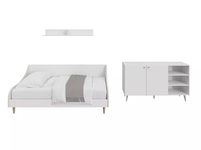 Гарнитур для спальни Rili 4 белого цвета - купить Спальные гарнитуры по цене 61600.0