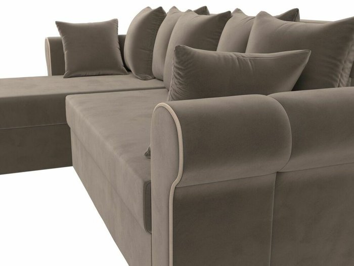 Угловой диван-кровать Рейн коричневого цвета левый угол - лучшие Угловые диваны в INMYROOM