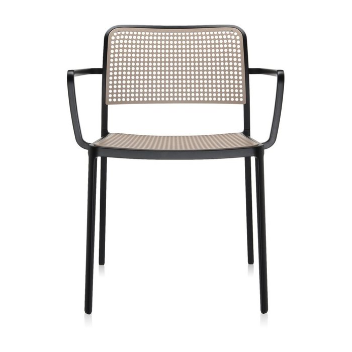 Стул Audrey бежевого цвета с подлокотниками  - купить Обеденные стулья по цене 59963.0