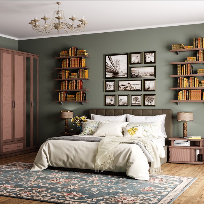 Кровать Инуа 160х200 темно-коричневого цвета с подъемным механизмом  - купить Кровати для спальни по цене 80135.0