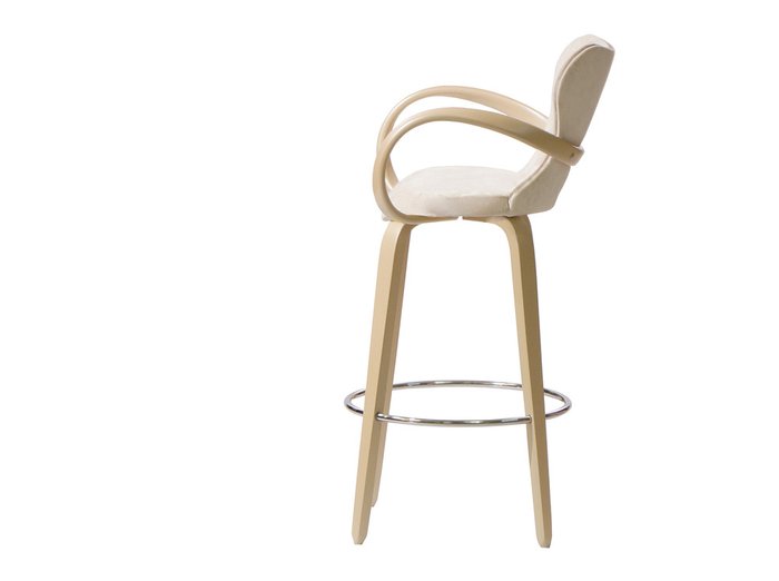 Барный стул Apriori S из натурального дерева и ткани - лучшие Барные стулья в INMYROOM