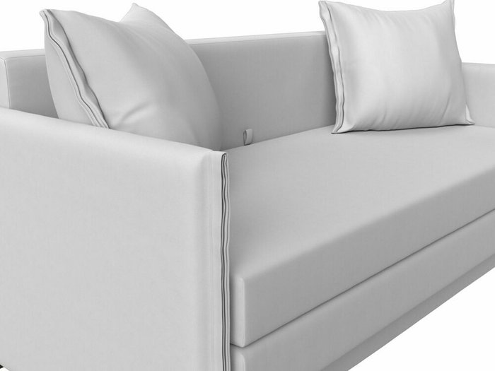 Диван-кровать Лига 011 белого цвета (экокожа) - лучшие Прямые диваны в INMYROOM