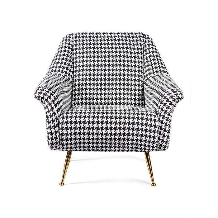 Кресло Caledonian с черно-белым принтом - купить Интерьерные кресла по цене 47190.0