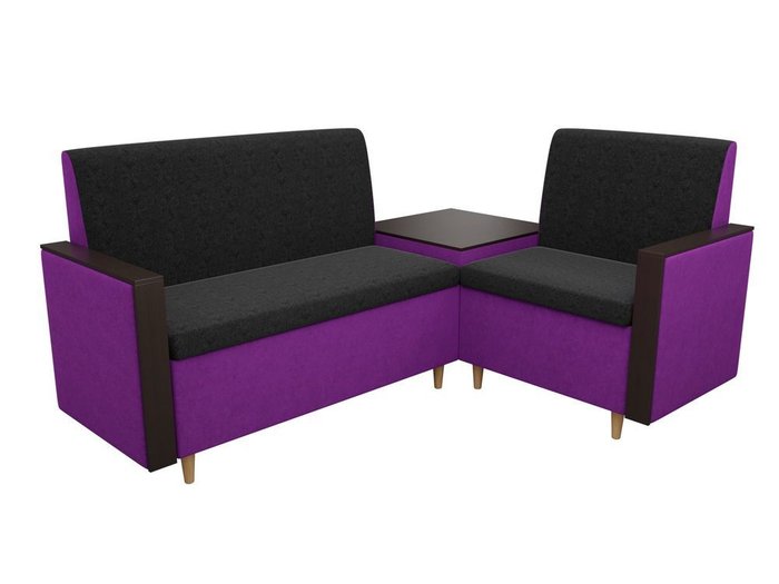 Кухонный угловой диван Модерн фиолето-черного цвета  - лучшие Угловые диваны в INMYROOM