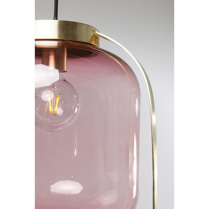 Подвесной светильник Jupiter со стеклянным плафоном розового цвета - лучшие Подвесные светильники в INMYROOM