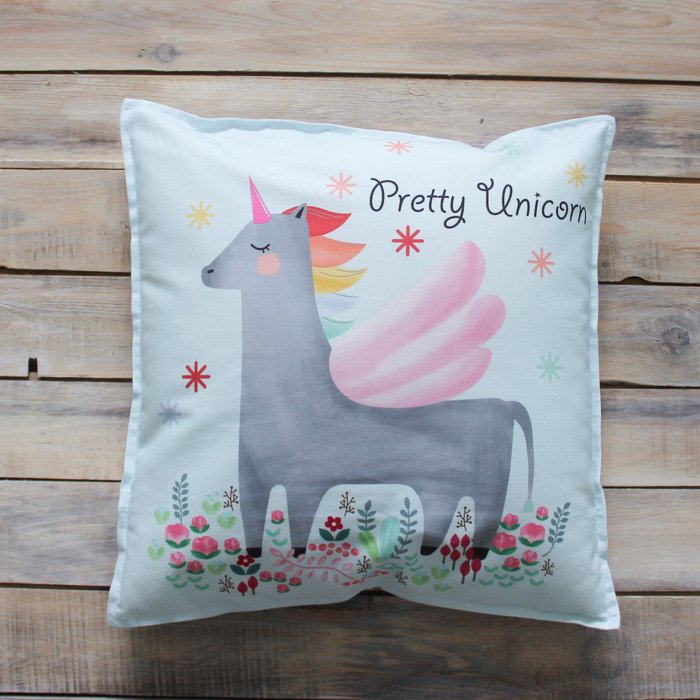 Подушка Pretty Unicorn из 100% хлопка