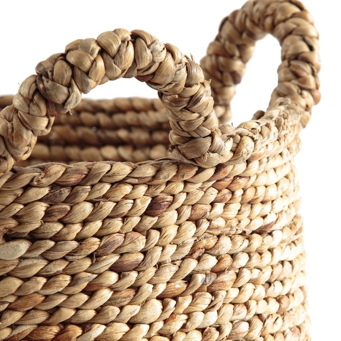 Круглая плетеная корзина Raga бежевого цвета - купить Плетеные корзины по цене 8983.0