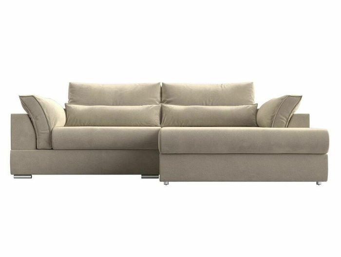 Угловой диван-кровать Пекин бежевого цвета угол правый - купить Угловые диваны по цене 83999.0