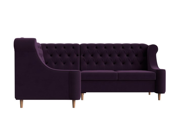 Угловой диван Бронкс темно-фиолетового цвета левый угол - купить Угловые диваны по цене 64999.0