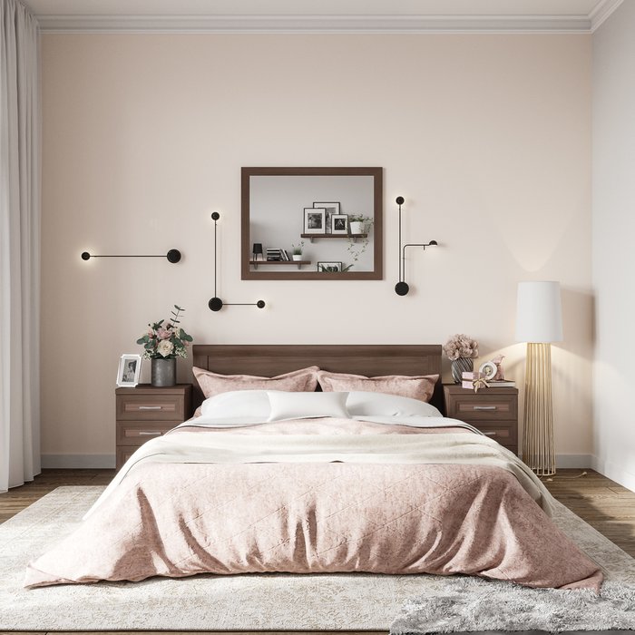 Кровать Магна 140х200 коричневого цвета с подъемным механизмом - купить Кровати для спальни по цене 33966.0
