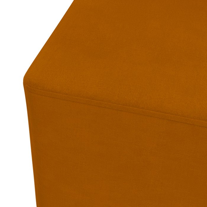 Пуф оранжевого цвета на деревянных ножках IMR-1658521 - лучшие Пуфы в INMYROOM