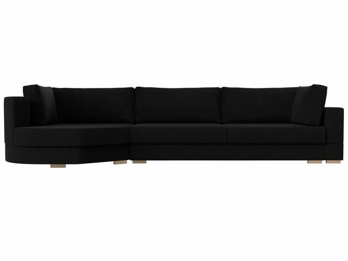 Угловой диван-кровать Лига 026 черного цвета левый угол - купить Угловые диваны по цене 85999.0