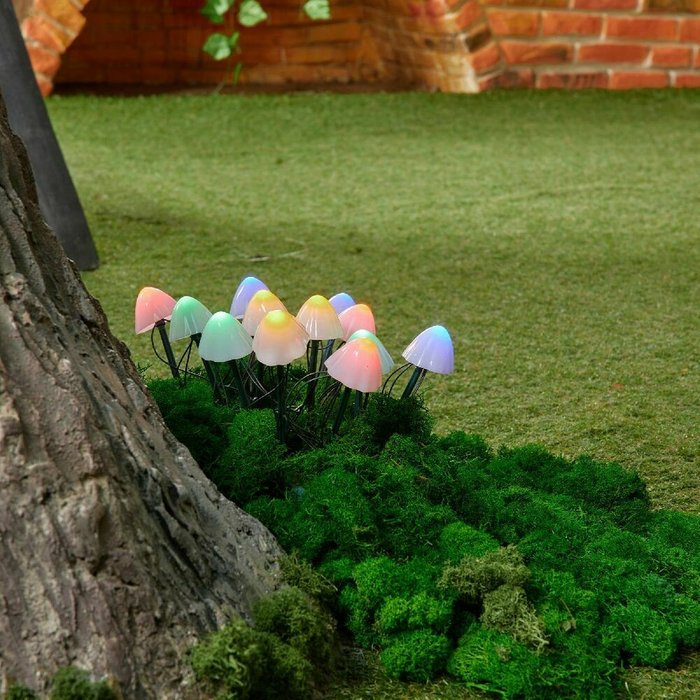 Светильник на солнечных батареях USL-S-830/PM020 MULTICOLOR MUSHROOMS SET12 (силикон, цвет белый) - лучшие Наземные светильники в INMYROOM Светильник на солнечных батареях USL-S-830/PM020 MULTICOLOR MUSHROOMS SET12 (силикон, цвет белый) - лучшие Наземные светильники в INMYROOM