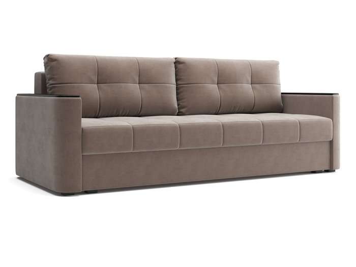 Диван-кровать Юджин коричневого цвета - купить Прямые диваны по цене 22800.0