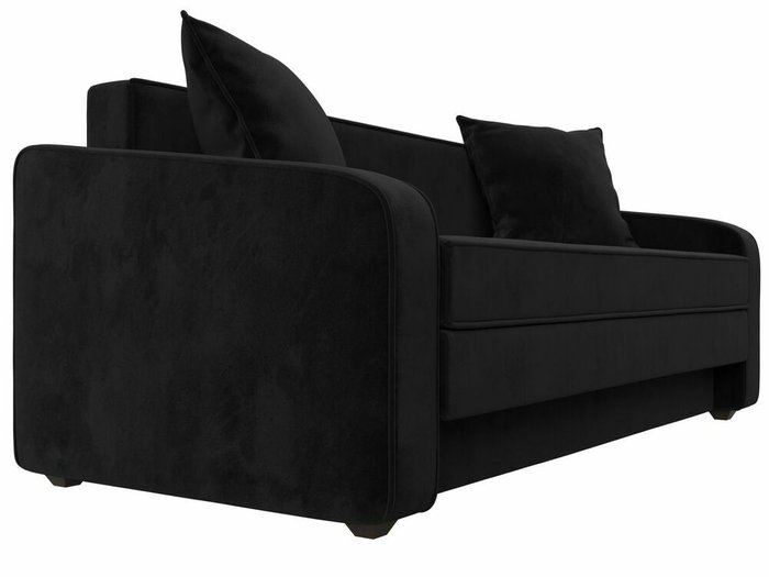 Диван-кровать Лига 013 черного цвета (велюр) - лучшие Прямые диваны в INMYROOM