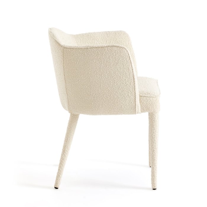 Кресло для столовой из малой пряжи Leos белого цвета - лучшие Обеденные стулья в INMYROOM