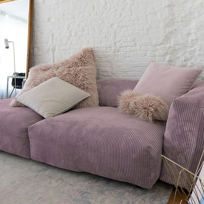 Диван Фиджи темно-розового цвета - лучшие Прямые диваны в INMYROOM