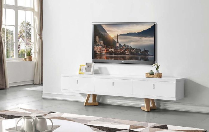Тумба под TV Avalon белого цвета - купить Тумбы для ТВ по цене 94058.0 Тумба под TV Avalon белого цвета - купить Тумбы для ТВ по цене 94058.0