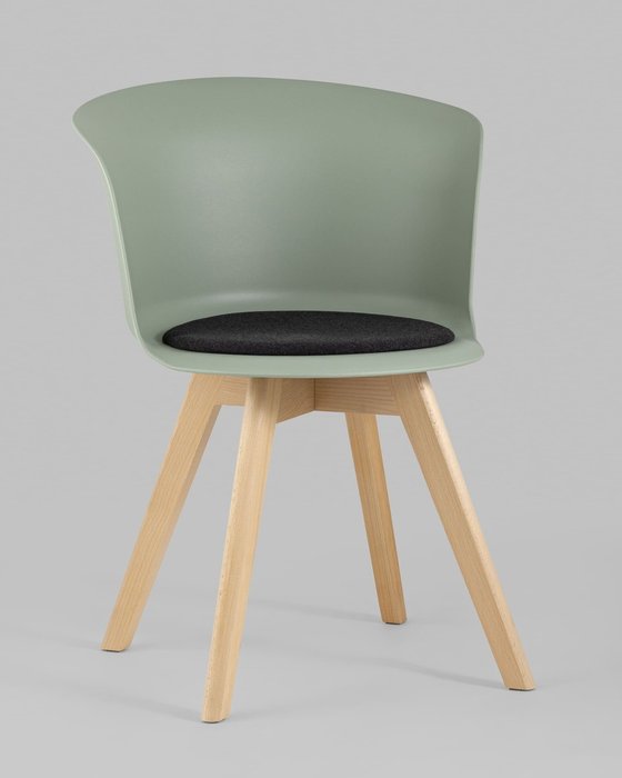 Стул Blossom серо-зеленого цвета с подушкой - купить Обеденные стулья по цене 4190.0