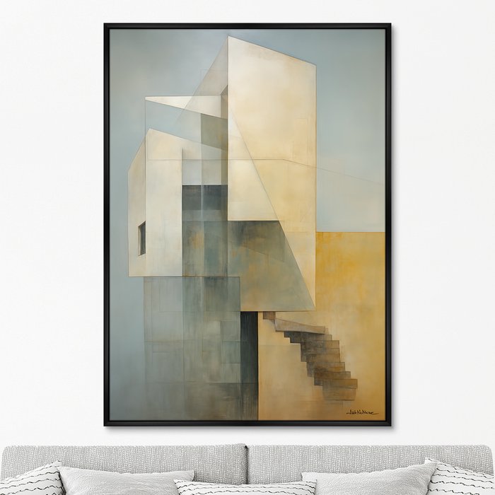 Репродукция картины Buildings, afternoon look, No 1, 2024г. - купить Картины по цене 24999.0