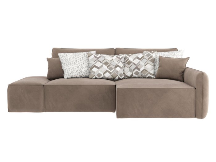 Угловой диван-кровать Портленд темно-бежевого цвета